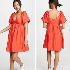 English Factory Bubble Sleeve Mini Dress
